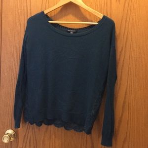 Navy off the shoulder sweater